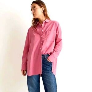 Pink madewell the signature  oversized poplin shirt XXL